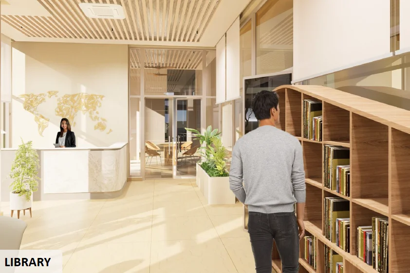 Air handling plantroom with ducted ventilation